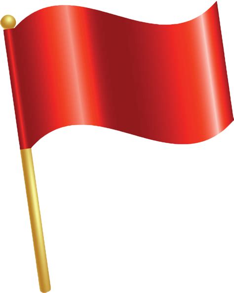 Red Flag Warning Signal and Caution Marker Clipart | PNG All