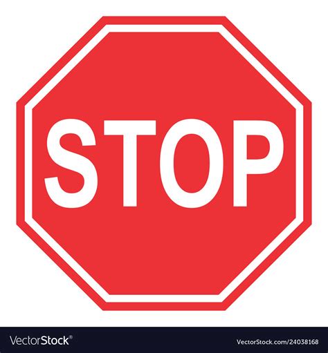 Stop traffic sign Royalty Free Vector Image - VectorStock