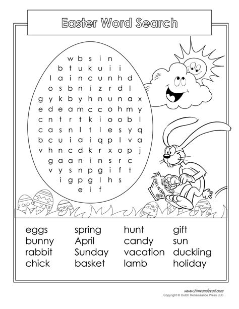 Printable Easter Word Search