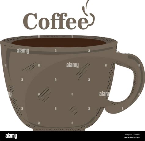 Isolated coffee cup image. Vintage style - Vector illustration Stock Vector Image & Art - Alamy