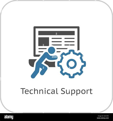 Technical support icon flat design Stock Vector Images - Alamy