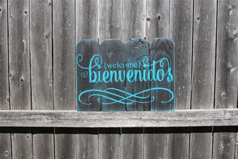 Bienvenidos Sign Welcome Sign Bienvenidos Wood Sign Door | Etsy