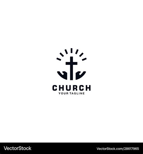 Church logo design template inspiration Royalty Free Vector