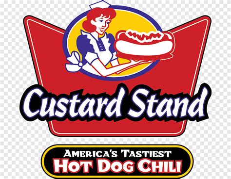 Hot dog Ice cream Chili dog Hamburger The Custard Stand, Hotdog Cart, food, text png | PNGEgg