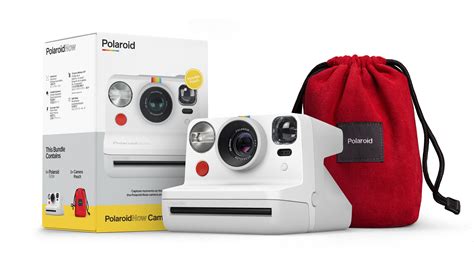 Polaroid Now Bundle with White Camera and Red Travel Pouch (6092 ...