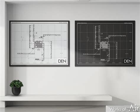 Denver International Airport Art Print, DEN Airport Map Poster ...