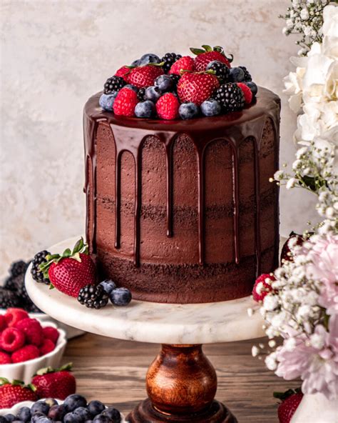 Chocolate Berry Cake - In Bloom Bakery