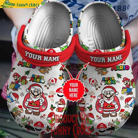 Custom Santa Mario Christmas Crocs - Discover Comfort And Style Clog ...