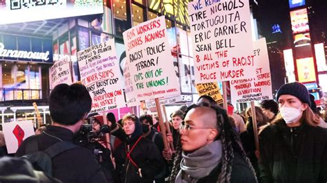 Tyre Nichols: Protesters fill Times Square after video release | FOX 5 ...