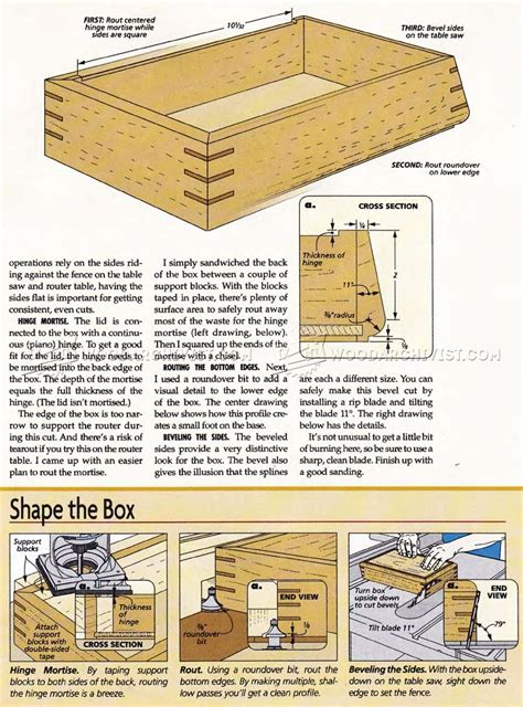 Keepsake Box Plans • WoodArchivist