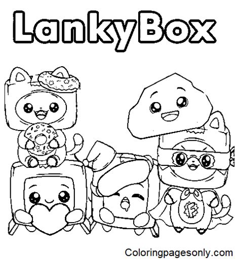 LankyBox Coloring Pages Printable for Free Download