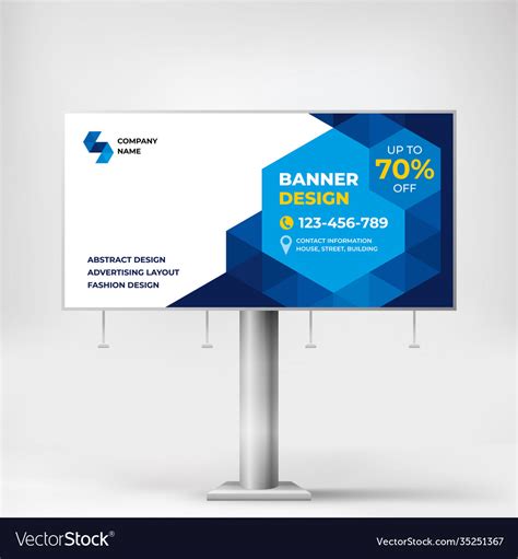 Billboard design a modern for placing Royalty Free Vector