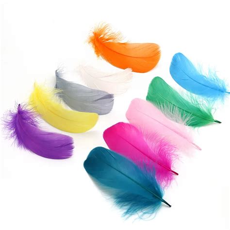 DIY Goose Feathers Retail 50Pcs 8 13cm 3 5inches Goose Feathers Plumes ...