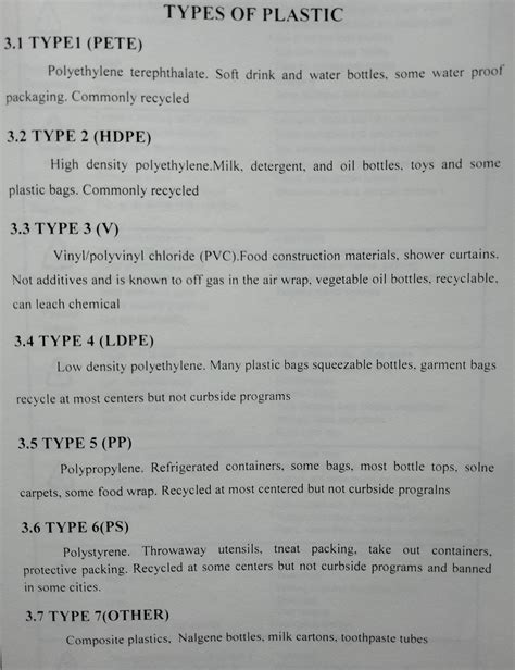 Types of plastics - Mechanical Engineering - Studocu