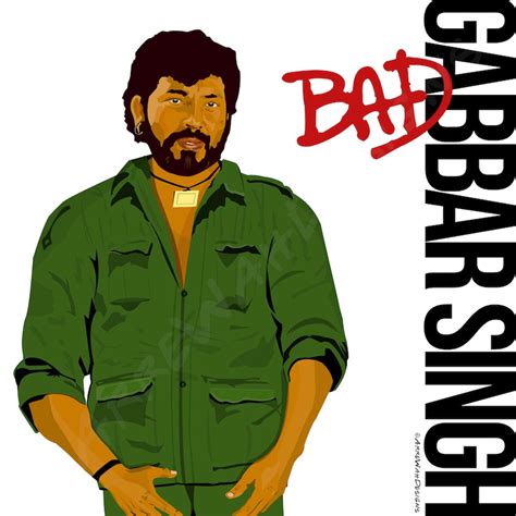 Buy Gabbar Singh BAD. Sholay and Michael Jackson Inspired Bollywood DIGITAL Art Print Online in ...