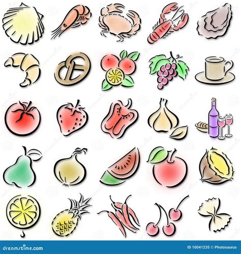 Food Symbols Set Vector Illustration | CartoonDealer.com #31218770