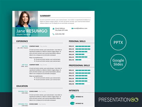 Resume Template Ppt Free