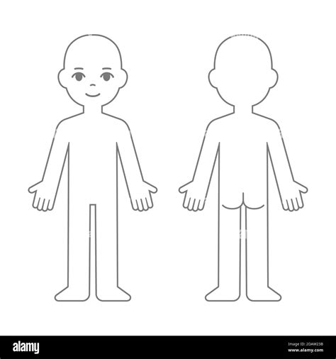 Clipart Bw Child Body