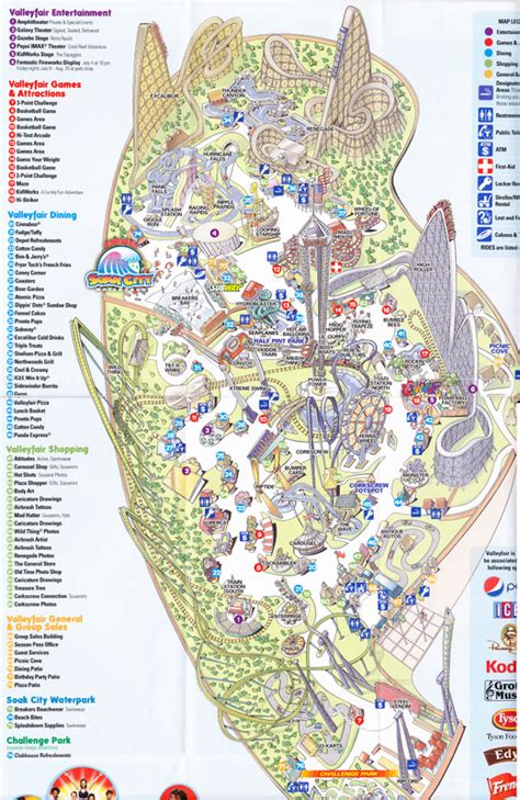 Valleyfair! - 2010 Park Map