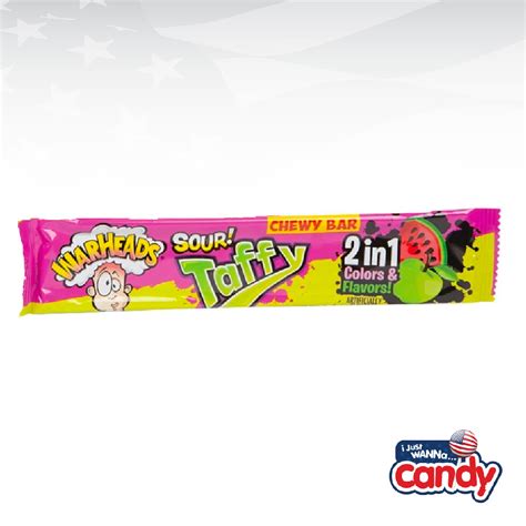 Warheads Sour Taffy Bar 2in1 Original 1.5oz (42g) - IJustWannaCandy