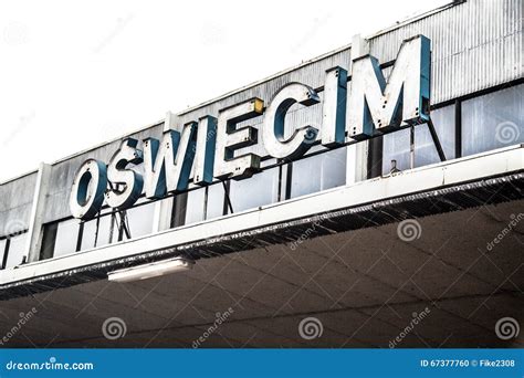 Auschwitz Train Station editorial image. Image of facade - 67377760