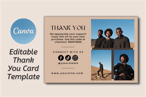 Canva Thank You Card Template Graphic by tynacreates · Creative Fabrica