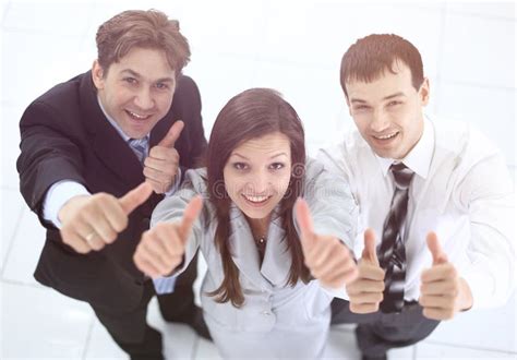 Successful Business Team Showing Thumbs Up Stock Image - Image of people, form: 130450239