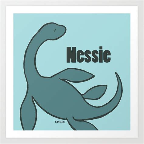 Nessie - The Loch Ness Monster (blue) Art Print by Zabdul - X-Small | Loch ness monster, Blue ...