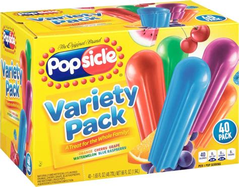 Popsicle® Orange/Cherry/Grape/Watermelon/Blue Raspberry Ice Pops ...