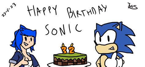 Happy 32nd Birthday Sonic! by TvosEgg on Newgrounds