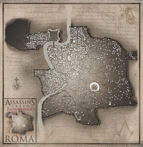 Assassin's Creed Brotherhood Map of Rome by Videski on DeviantArt