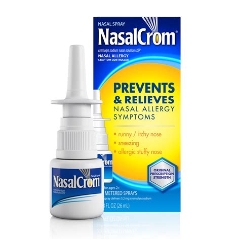 NasalCrom Nasal Spray Allergy Symptom Controller, 200 Sprays, .88 FL OZ - Walmart.com