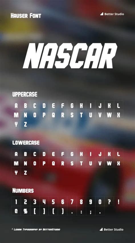 Nascar Letter Font