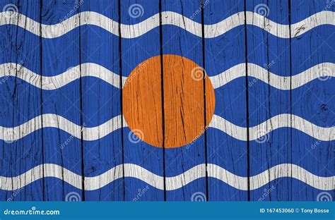 West Indies Federation Flag Over Wood Planks Stock Illustration ...