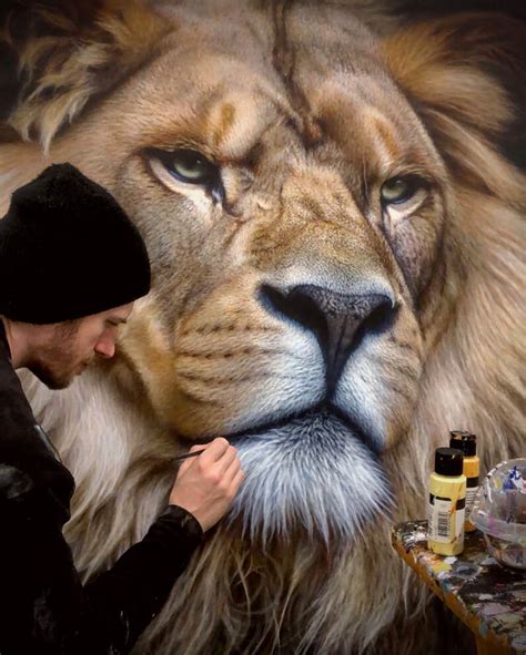 Lion Paintings - NICK SIDER