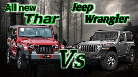 Thar 2020 Vs Jeep Wrangler 2 door.. Offroad Comparison... Most detailed video..... - YouTube