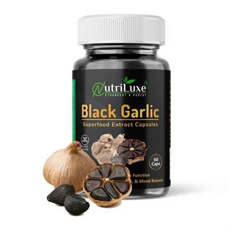 Black garlic Extract 60 capsules at Rs 870 | Buy Garlic Capsules Online in Jalandhar | ID ...