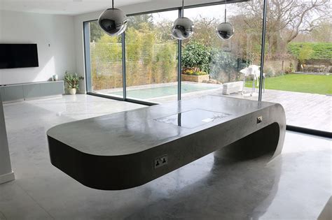 This Concrete Kitchen Island Ignores Gravity | CONTEMPORIST