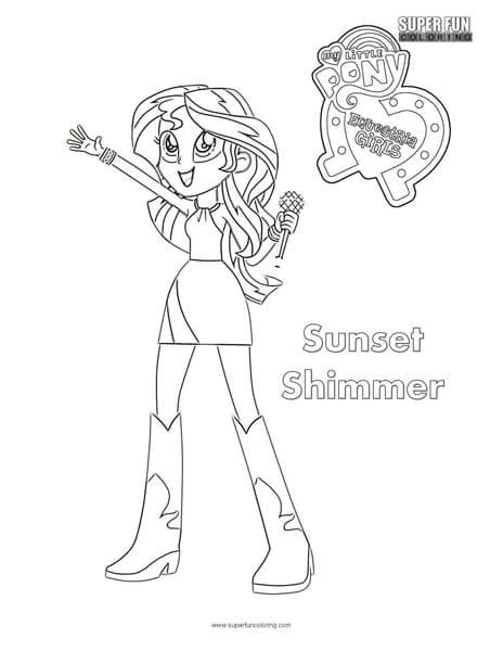 My Little Pony Equestria Girls Sunset Shimmer Coloring | Images and ...