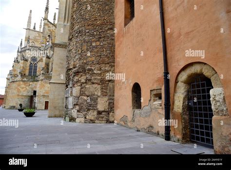 Detail of the cathedral of Leon, Spain Stock Photo - Alamy