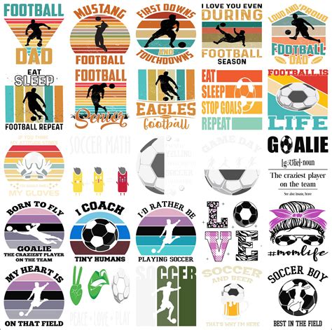 Football Bundle Svg Png Jpg Pdf Dxf Eps Ai Formats 700 - Etsy