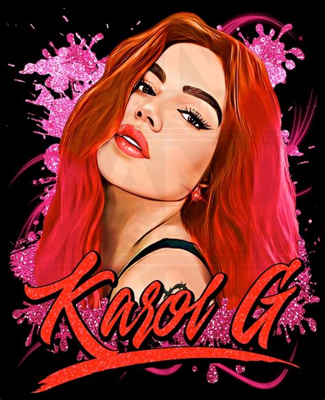 Karol G Red Hair Png Digital Download File Sublimation Karol - Etsy Norway