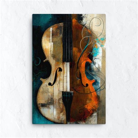 Violin Abstract Wall Art Canvas Violin Wall Art Abstract - Etsy