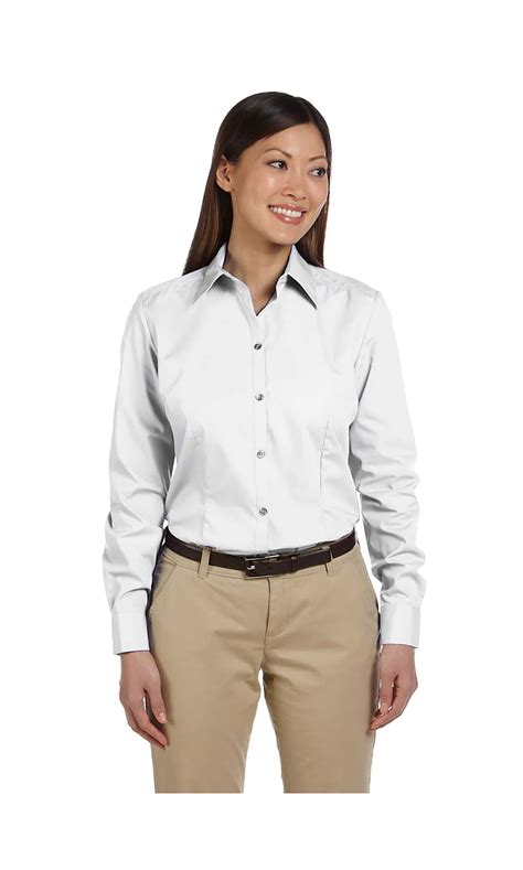 Van Heusen - Van Heusen Women's Solid Silky Poplin Shirt, Style 13V0114 - Walmart.com - Walmart.com