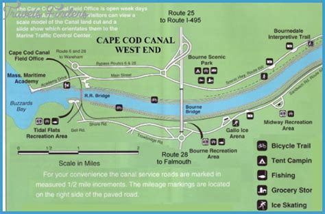 Cape Cod Canal Fishing Map - TravelsFinders.Com