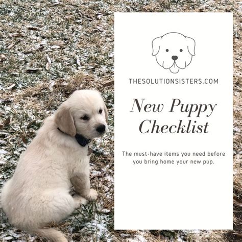 New Puppy Checklist