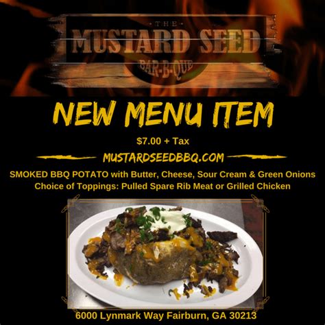 New Menu Item – The Mustard Seed BBQ