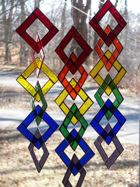 Stained Glass Rainbow Chain Rainbow Suncatcher Rainbow Sun - Etsy