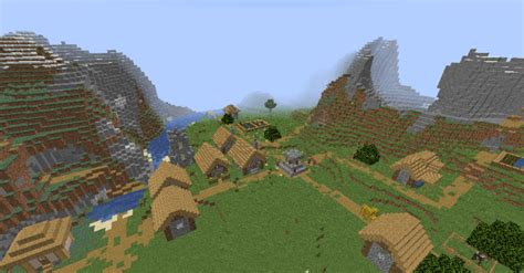 -3128911387092547402 A Village Amidst Mountains | Seed Minecraft