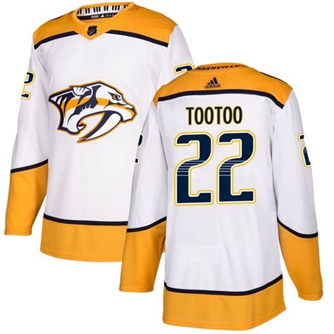 Men's Jordin Tootoo Nashville Predators Adidas Away Jersey - Authentic ...